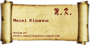 Mezei Kisanna névjegykártya